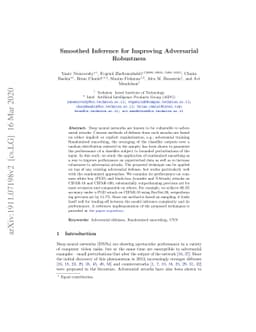 Smoothed Inference for Adversarially-Trained Models