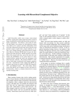 Learning with Hierarchical Complement Objective
