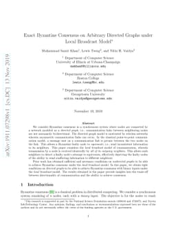 Exact Byzantine Consensus on Arbitrary Directed Graphs under Local
  Broadcast Model