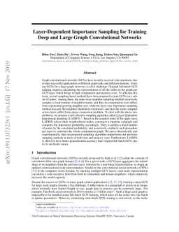 Layer-Dependent Importance Sampling for Training Deep and Large Graph
  Convolutional Networks