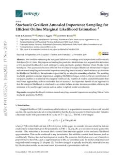 Stochastic Gradient Annealed Importance Sampling for Efficient Online
  Marginal Likelihood Estimation