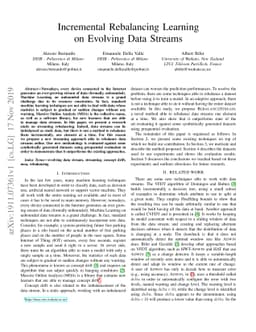 Rebalancing Learning on Evolving Data Streams