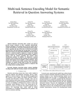 Multi-task Sentence Encoding Model for Semantic Retrieval in Question
  Answering Systems