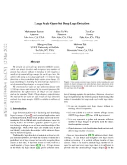 Large Scale Open-Set Deep Logo Detection