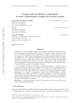 Change point localization in dependent dynamic nonparametric random dot
  product graphs