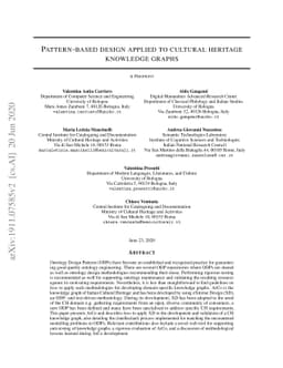 Pattern-based design applied to cultural heritage knowledge graphs