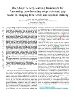 Deep-Gap: A deep learning framework for forecasting crowdsourcing
  supply-demand gap based on imaging time series and residual learning