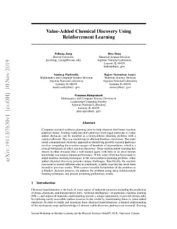 Value-Added Chemical Discovery Using Reinforcement Learning