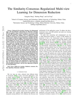 The Similarity-Consensus Regularized Multi-view Learning for Dimension
  Reduction