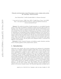 Graph estimation for Gaussian data zero-inflated by double truncation