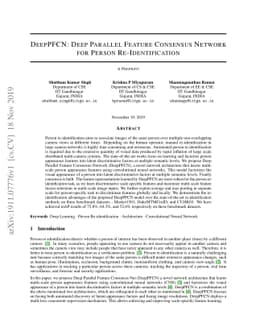 DeepPFCN: Deep Parallel Feature Consensus Network For Person
  Re-Identification