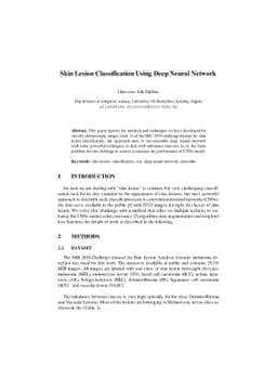 Skin Lesion Classification Using Deep Neural Network
