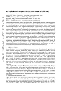 Multiple Face Analyses through Adversarial Learning