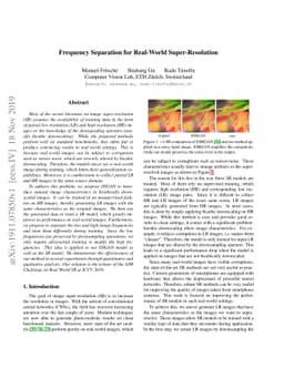 Frequency Separation for Real-World Super-Resolution