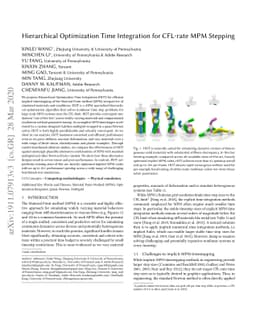 Hierarchical Optimization Time Integration for CFL-rate MPM Stepping