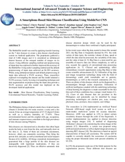 A Smartphone-Based Skin Disease Classification Using MobileNet CNN