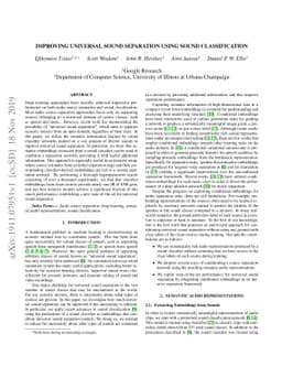 Improving Universal Sound Separation Using Sound Classification