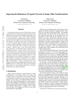 Improving the Robustness of Capsule Networks to Image Affine
  Transformations