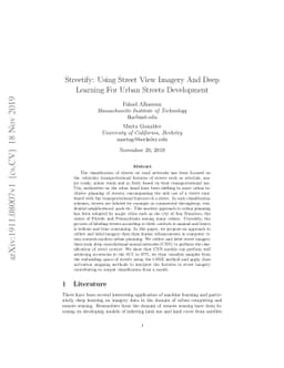 Streetify: Using Street View Imagery And Deep Learning For Urban Streets
  Development