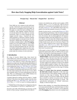 How does Early Stopping Help Generalization against Label Noise?