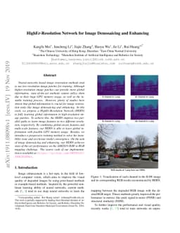 HighEr-Resolution Network for Image Demosaicing and Enhancing