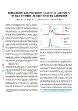 Retrospective and Prospective Mixture-of-Generators for Task-oriented
  Dialogue Response Generation