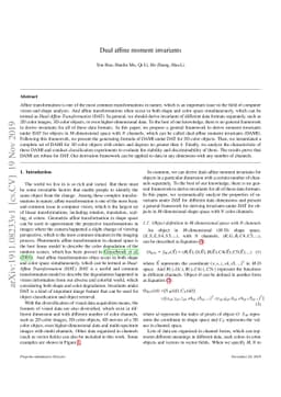 Dual affine moment invariants