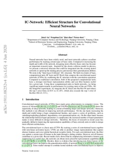 IC-Network: Efficient Structure for Convolutional Neural Networks