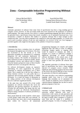 Zoea -- Composable Inductive Programming Without Limits