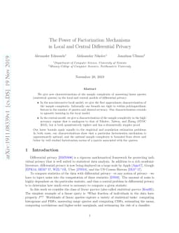 The Power of Factorization Mechanisms in Local and Central Differential
  Privacy