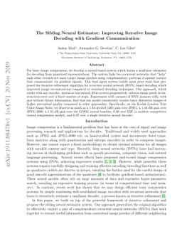 Sibling Neural Estimators: Improving Iterative Image Decoding with
  Gradient Communication