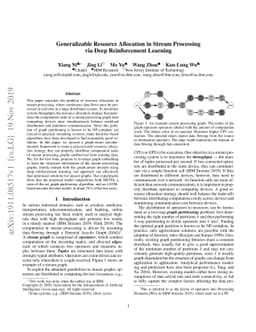 Generalizable Resource Allocation in Stream Processing via Deep
  Reinforcement Learning