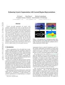 Enhancing Generic Segmentation with Learned Region Representations