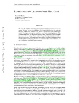 Representation Learning with Multisets