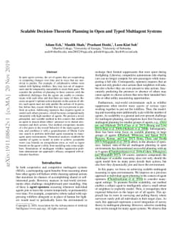 Scalable Decision-Theoretic Planning in Open and Typed Multiagent
  Systems