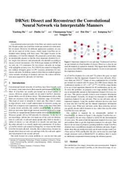 DRNet: Dissect and Reconstruct the Convolutional Neural Network via
  Interpretable Manners