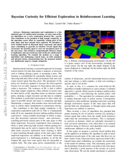Bayesian Curiosity for Efficient Exploration in Reinforcement Learning