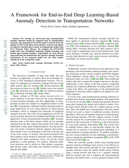 A Framework for End-to-End Deep Learning-Based Anomaly Detection in
  Transportation Networks