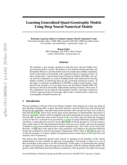 Learning Generalized Quasi-Geostrophic Models Using Deep Neural
  Numerical Models