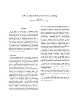 Shift Convolution Network for Stereo Matching