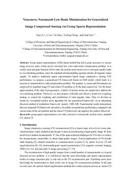 Nonconvex Nonsmooth Low-Rank Minimization for Generalized Image
  Compressed Sensing via Group Sparse Representation