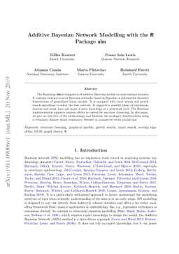 Additive Bayesian Network Modelling with the R Package abn