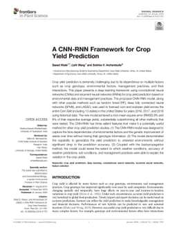A CNN-RNN Framework for Crop Yield Prediction
