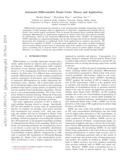 Automatic Differentiable Monte Carlo: Theory and Application