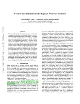 Gradient-based Optimization for Bayesian Preference Elicitation