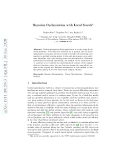 Bayesian optimization with local search