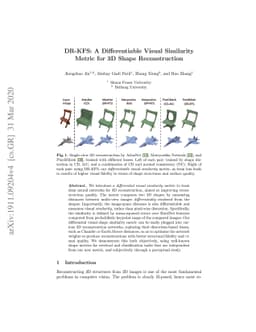 DR-KFS: A Differentiable Visual Similarity Metric for 3D Shape
  Reconstruction