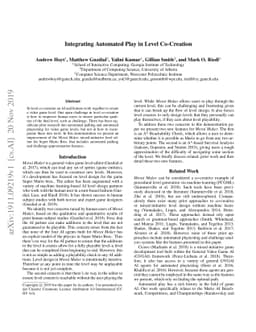 Integrating Automated Play in Level Co-Creation