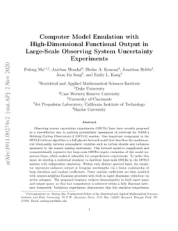 Computer Model Emulation with High-Dimensional Functional Output in
  Large-Scale Observing System Uncertainty Experiments