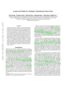 Large-scale Multi-view Subspace Clustering in Linear Time